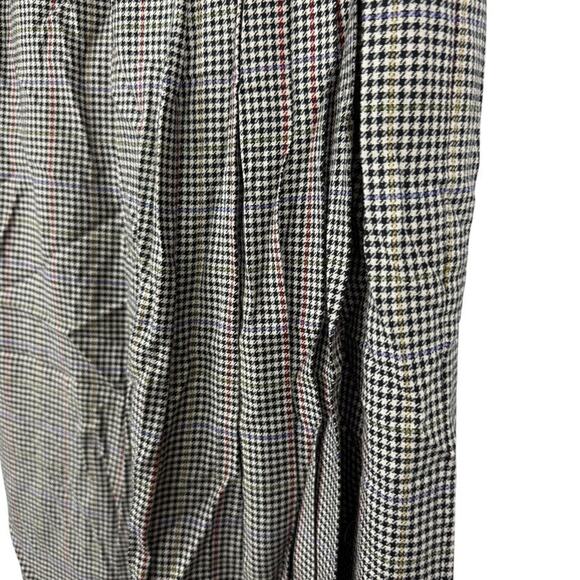 Susan Bristol Wool Blend Pleated Long Lined Houndstooth Skirt USA Made sz 12 - Picture 9 of 16